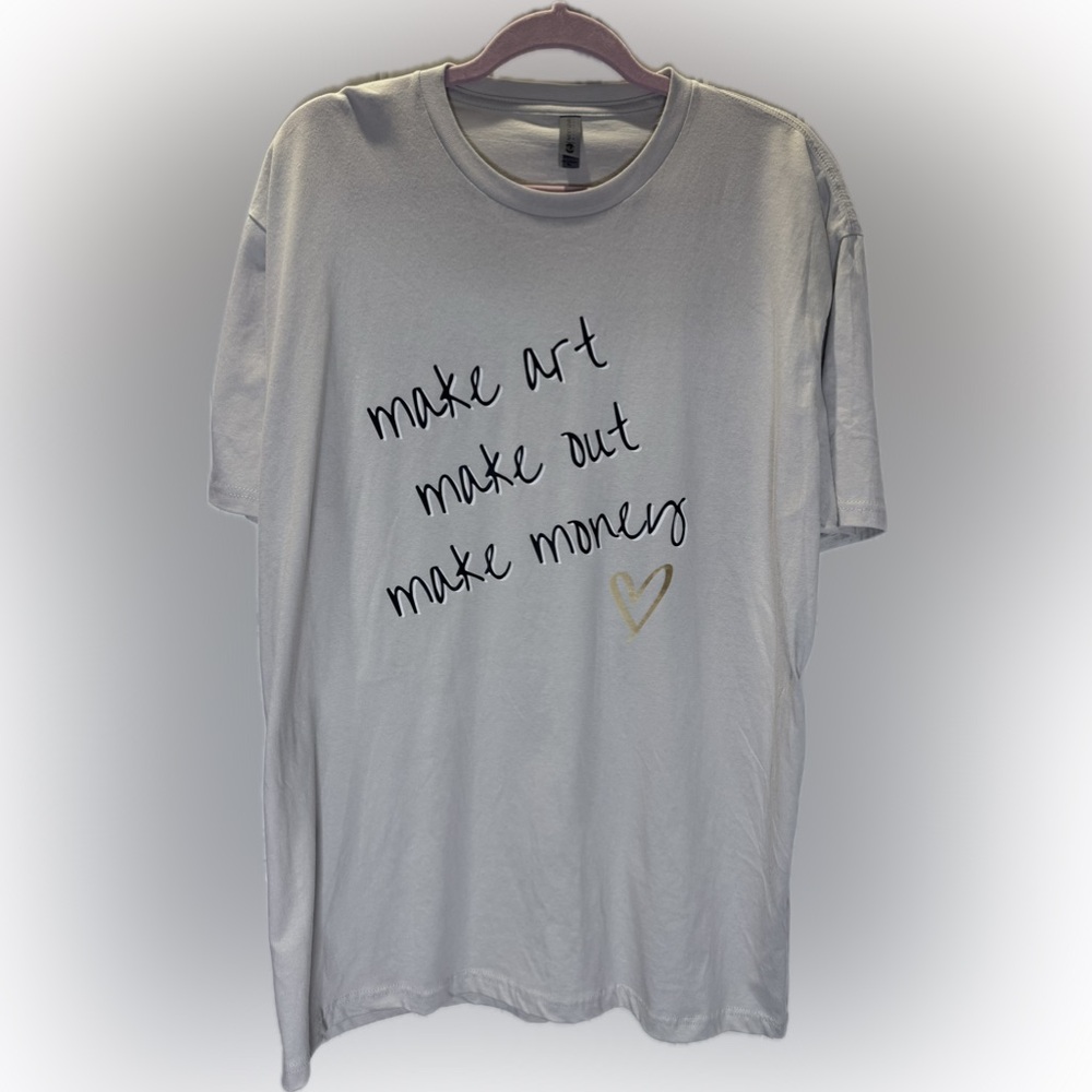 Beige Graphic Make Art Make Out Make Money New Xl View 2